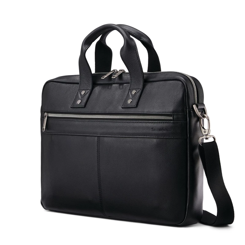 Samsonite Klassische Leder Slim Brief Businesstaschen Schwarz | DE9865437