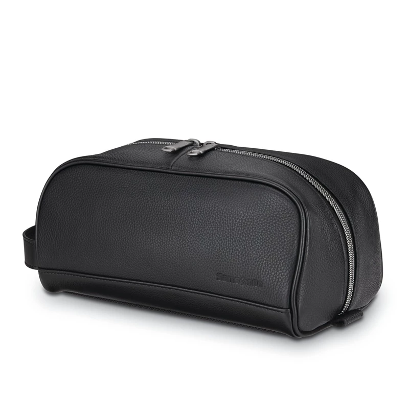 Samsonite Klassische Leder Travel Kit Toilettenartikel & Kosmetiksets Schwarz | DE9203745