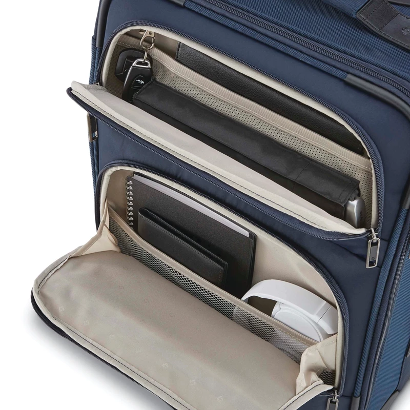 Samsonite NuRoad Carry-On Spinner Handgepäck Koffer Navy/Gunmetal | DE3718946