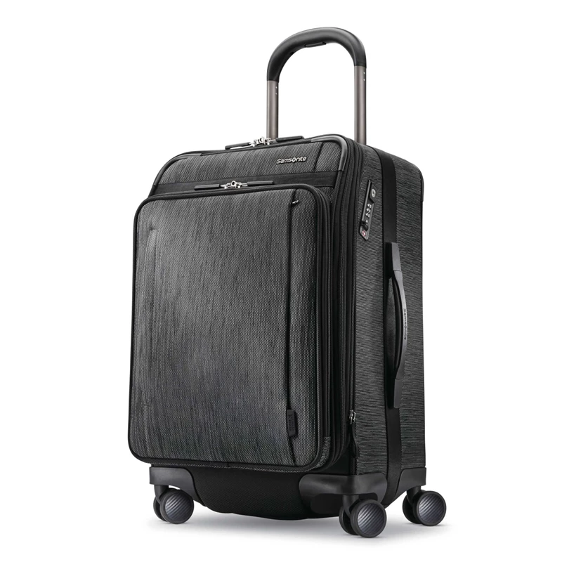 Samsonite SXK Carry-On Expandable Spinner Weichgepäck Black/Silver | DE1842506