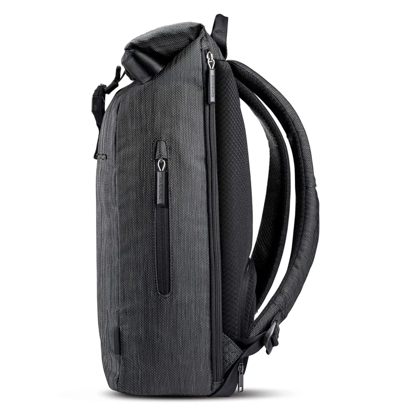 Samsonite SXK Rolltop Backpack Laptop Rucksack Black/Silver | DE8702394