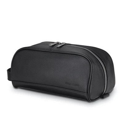 Samsonite Klassische Leder Travel Kit Toilettenartikel & Kosmetiksets Schwarz | DE9203745