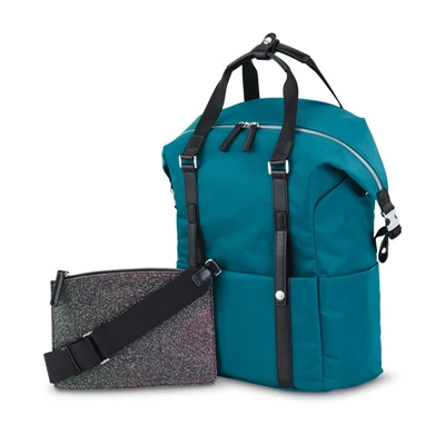 Samsonite Samsonite & Sarah Jessica Parker: The Carried Away Convertible Laptop Rucksack Teal/Black Glitter Glow | DE0752948